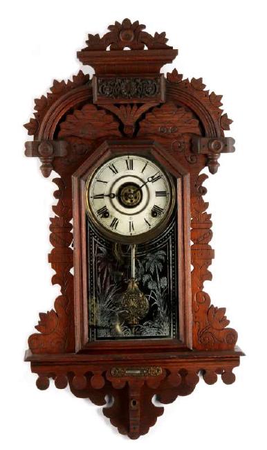 A RARE INGRAHAM ‘DUCAT’ HANGING KITCHEN CLOCK