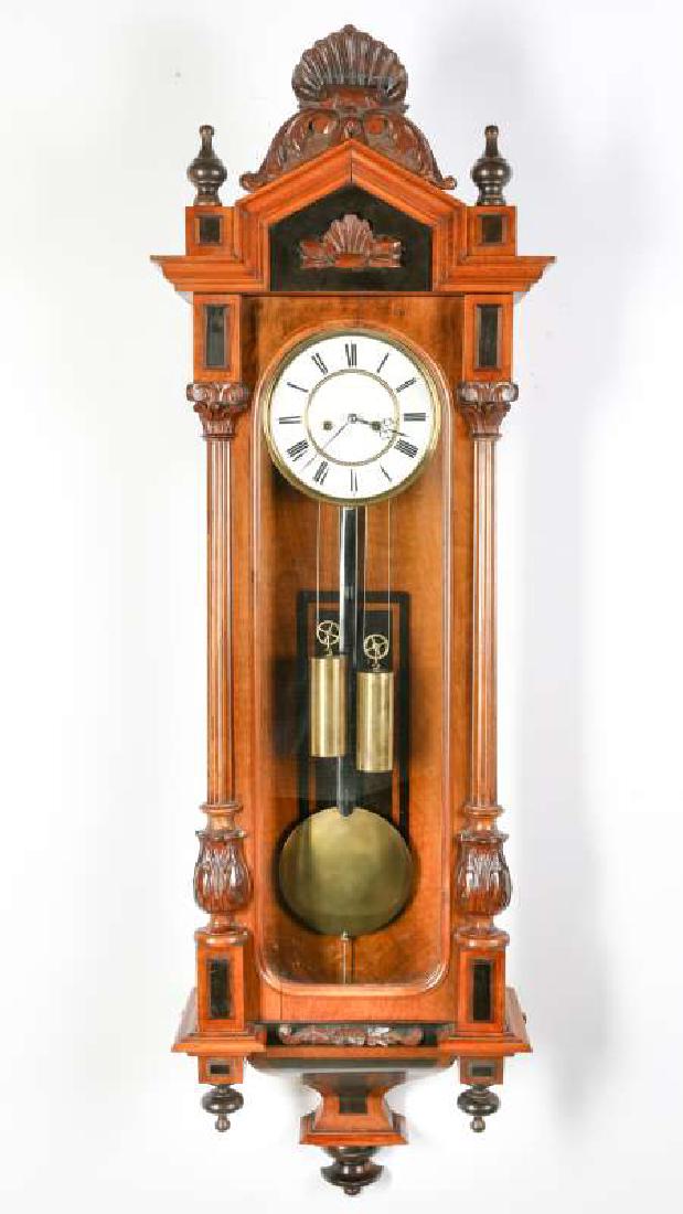 A GOOD TWO-WEIGHT VIENNA REGULATOR WALL CLOCK (1 of 7)
