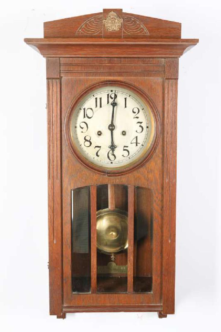 A LENZKIRCH BOX REGULATOR WALL CLOCK (1 of 9)