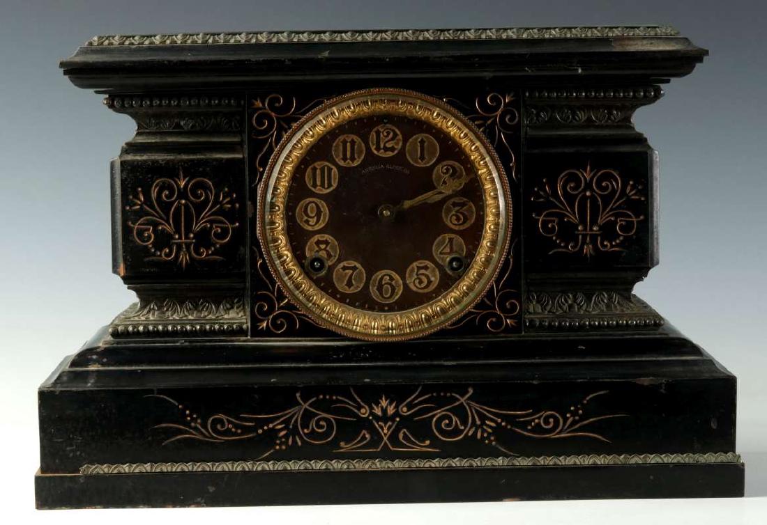 AN ANSONIA 'EGYPT' MANTEL CLOCK (1 of 10)