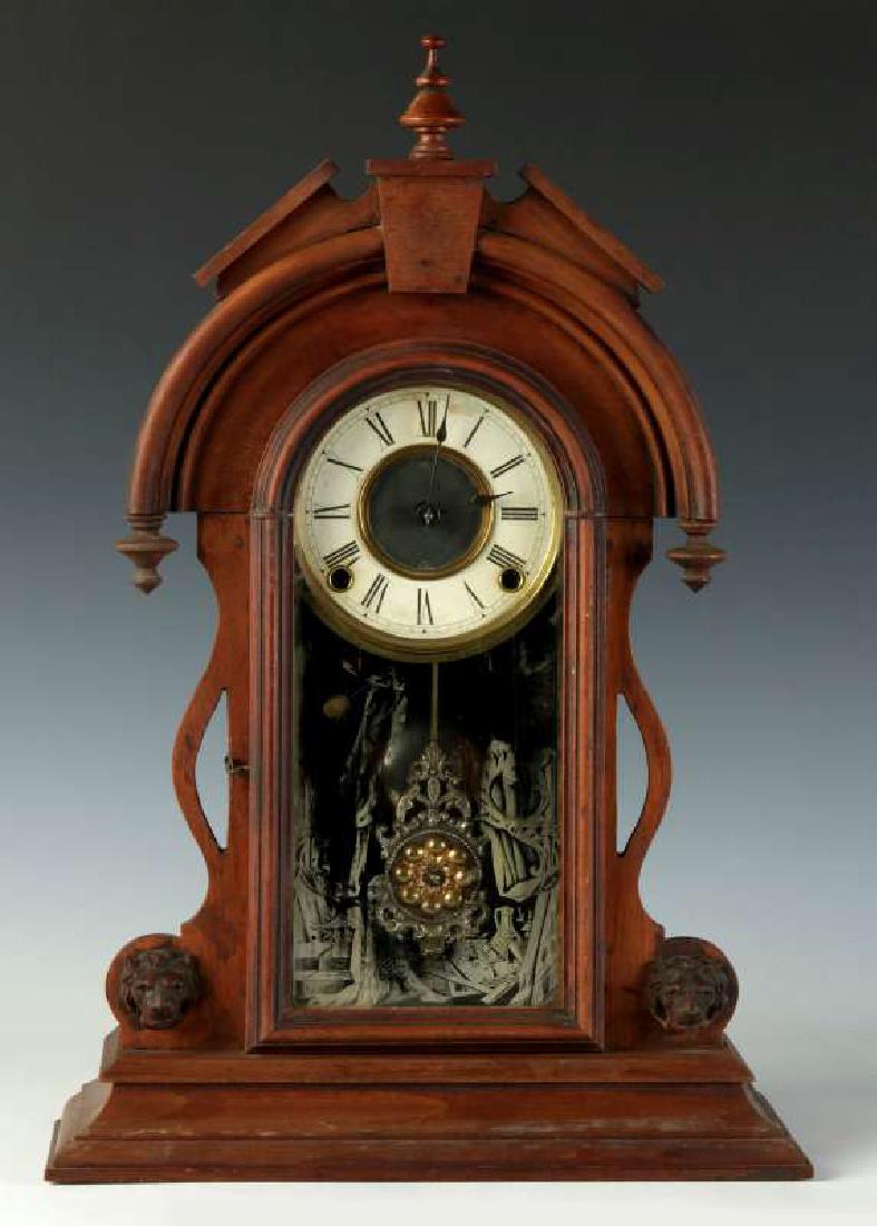 AN ANSONIA 'REMUS' WALNUT PARLOR CLOCK (1 of 10)
