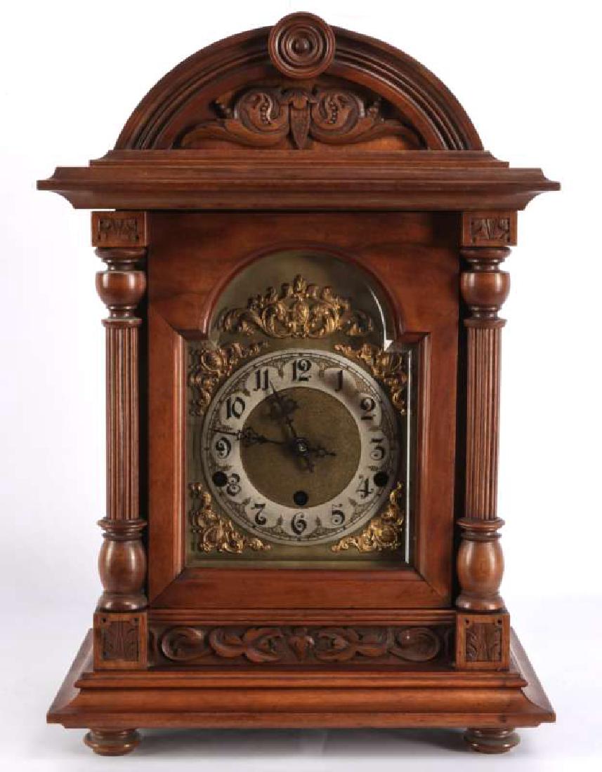 A JUNGHANS WURTTEMBERG MAHOGANY BRACKET CLOCK (1 of 11)