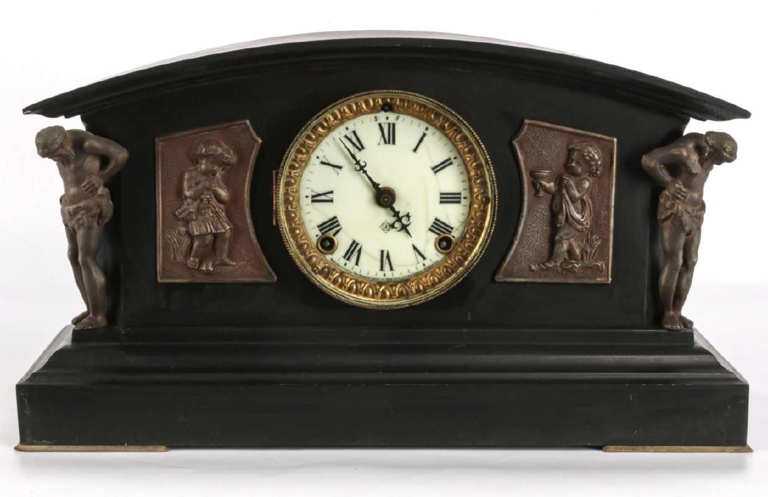 AN ANSONIA 'MONTEREY' MANTLE CLOCK (1 of 10)