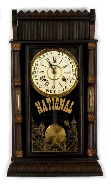 A NATIONAL EIGHT DAY CALENDAR CLOCK