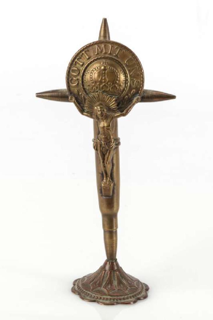 AN IMPERIAL GERMAN TRENCH ART BULLET CRUCIFIX (1 of 8)