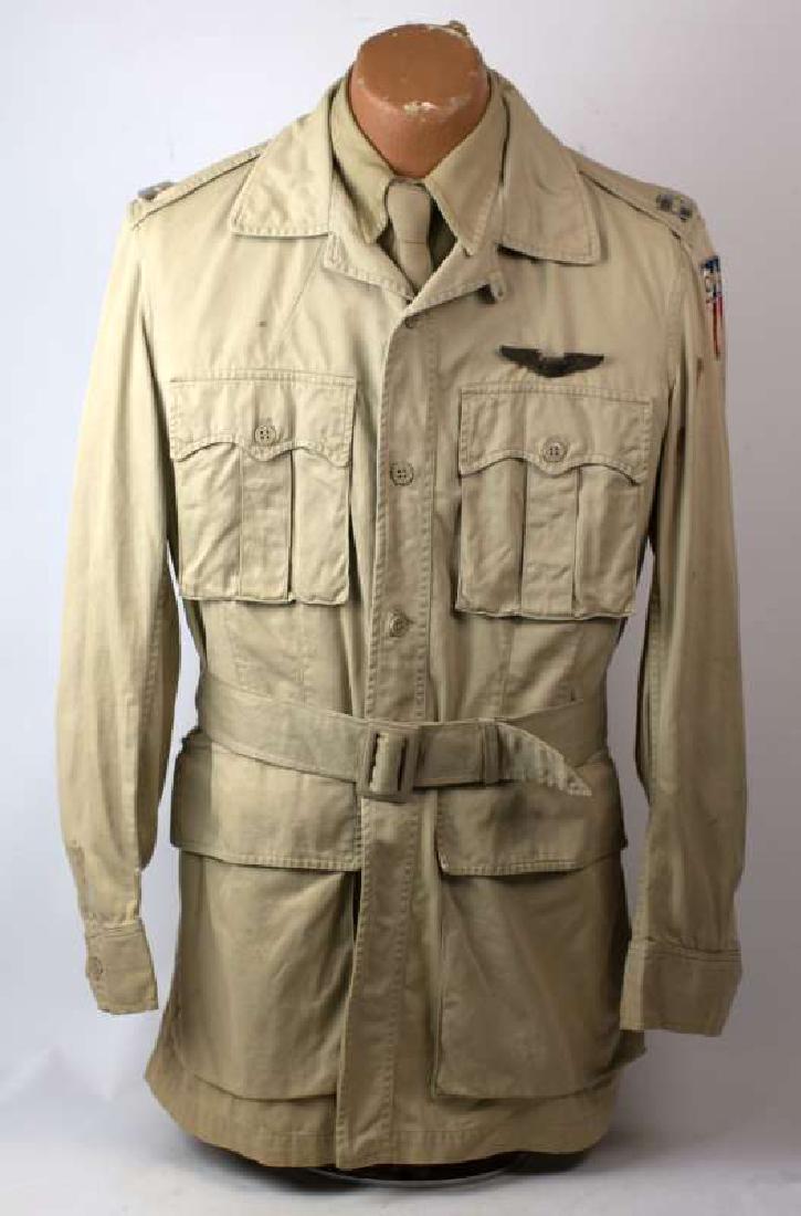 WWII US ARMY CBI SUMMER TAN PILOT UNIFORM (1 of 8)