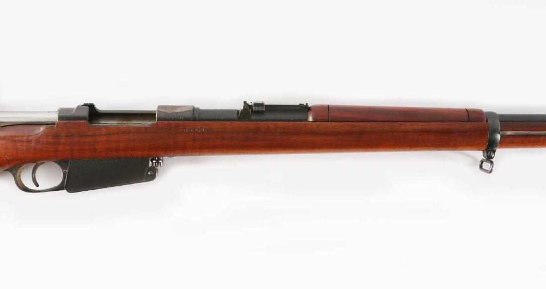 ARGENTINA M1891 MAUSER RIFLE: Serial number R9904, receiver markings removed, a nice rifle in excellent condition, matching numbers on all major parts-receiver, barrel, stock, bolt magazine housing, 99% original finish except wher