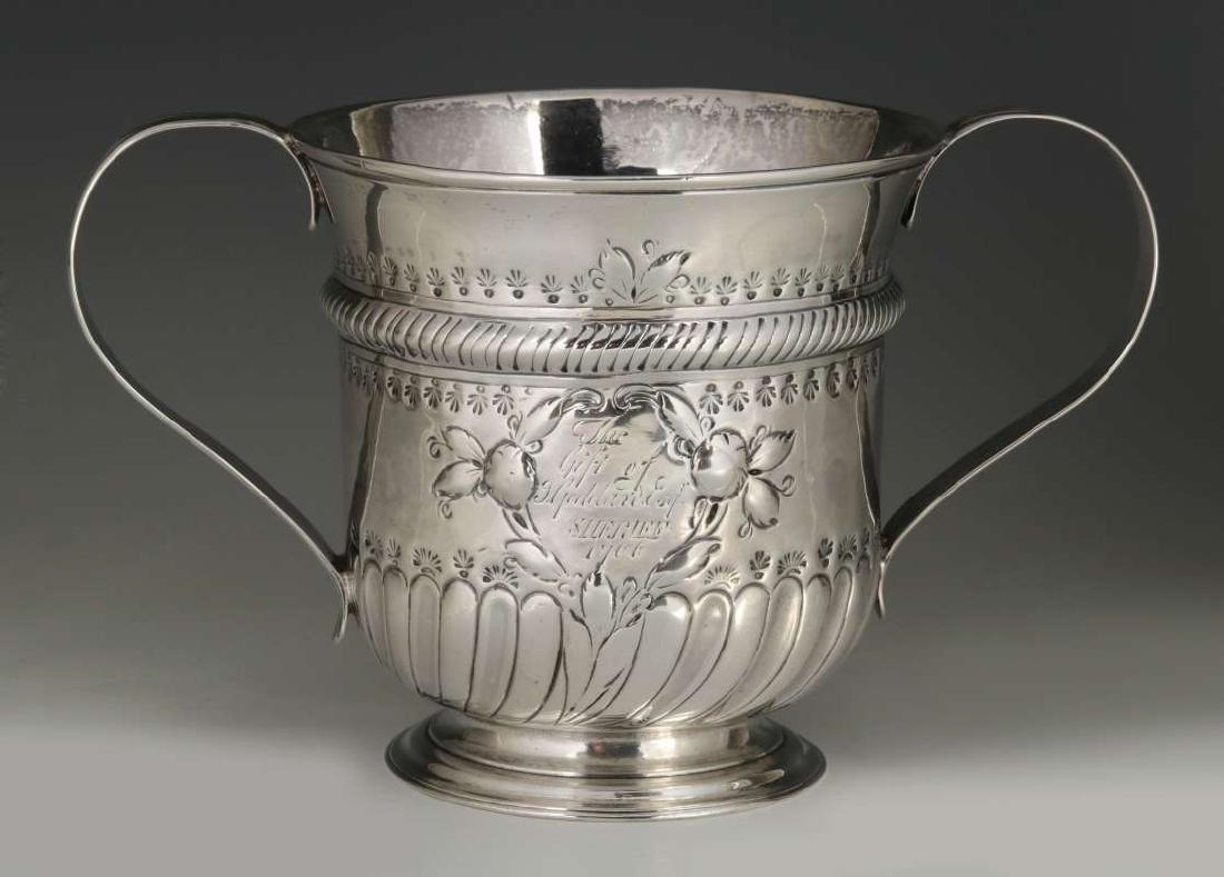 WR PEASTON 18TH C. BRITISH STERLING LOVING CUP (1 of 10)
