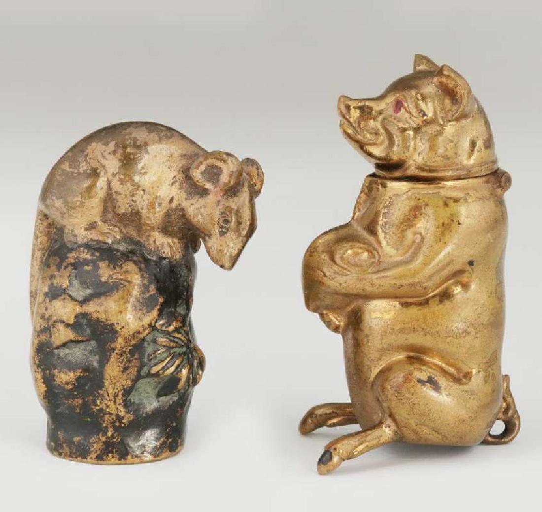 GREEDY GOLDEN PIG MATCH SAFE VESTA, BRASS SEAL (1 of 8)