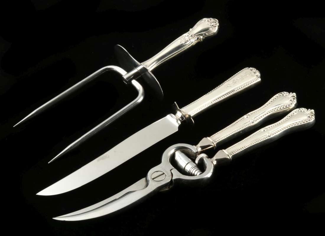 EARLY 20TH CENTURY STERLING HANDLE SERVERS (1 of 6)