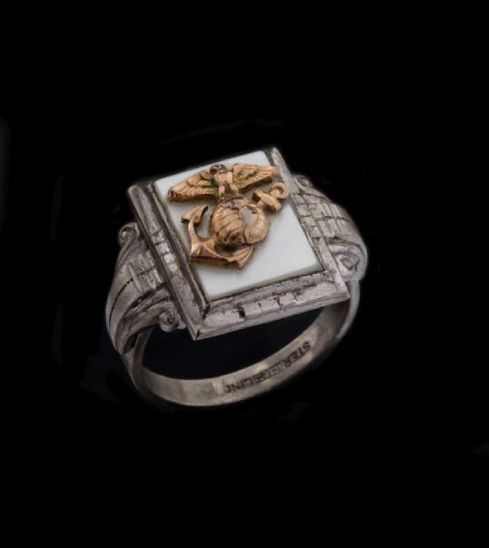 A VINTAGE STERLING U.S. MARINE CORPS RING (1 of 7)