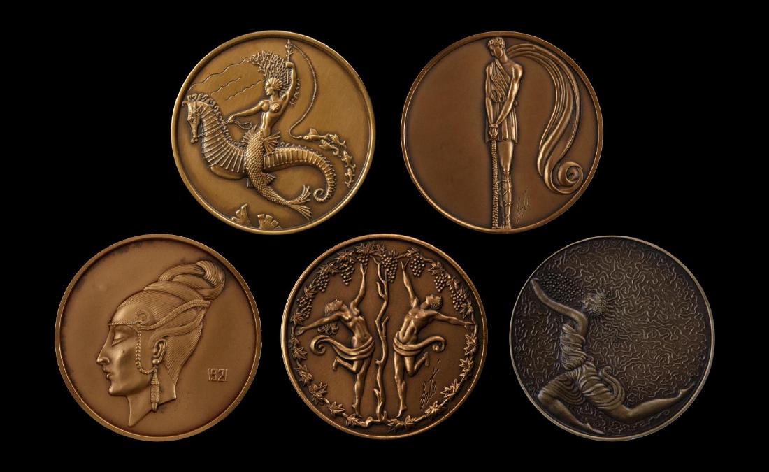 LATE 20TH CENTURY ERTE' BRONZE MEDALLIONS (1 of 6)