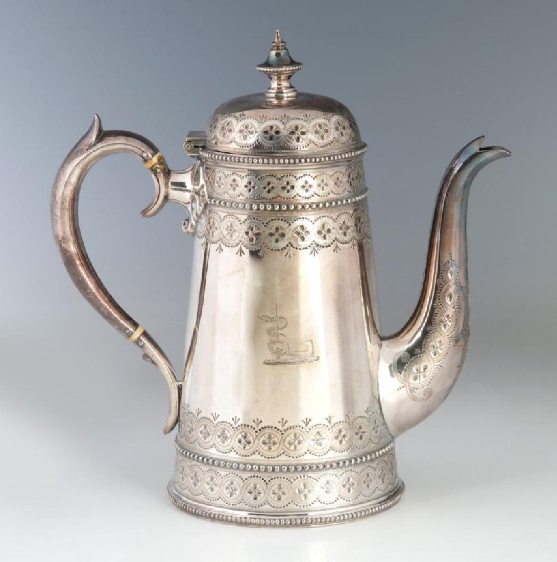 THOMAS BRADBURY AND SONS SILVER PLATE COFFEE POT (1 of 12)