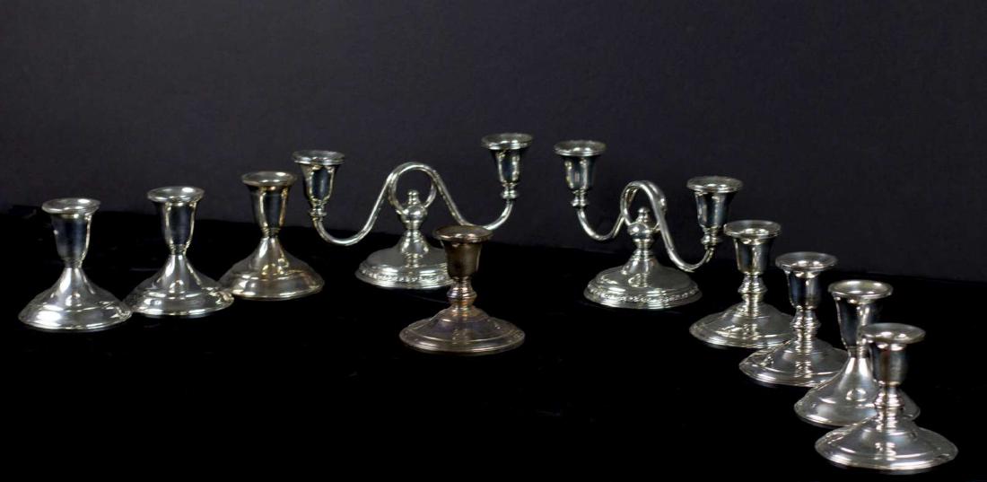 A COLLECTION OF 20TH C. STERLING SILVER CANDLE HOLDERS (1 of 7)