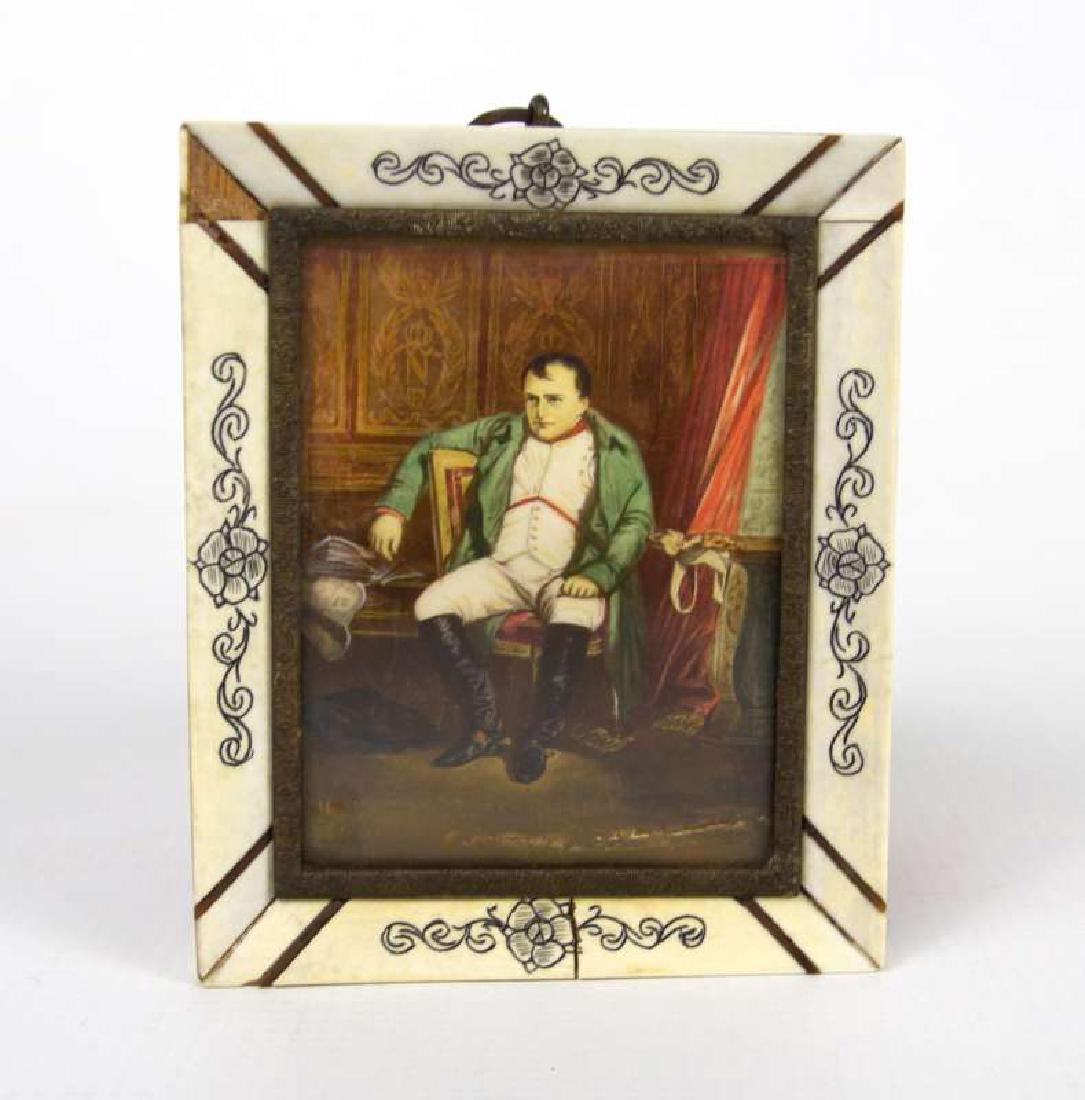 A MINIATURE PAINTING OF NAPOLEON AFTER DELAROCHE (1 of 5)