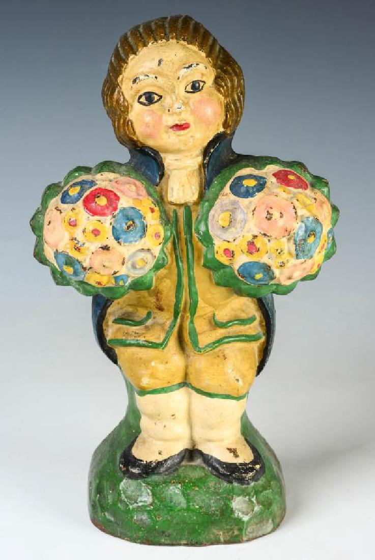 COLONIAL MAN WITH BOUQUETS #821 IRON DOOR STOP (1 of 9)