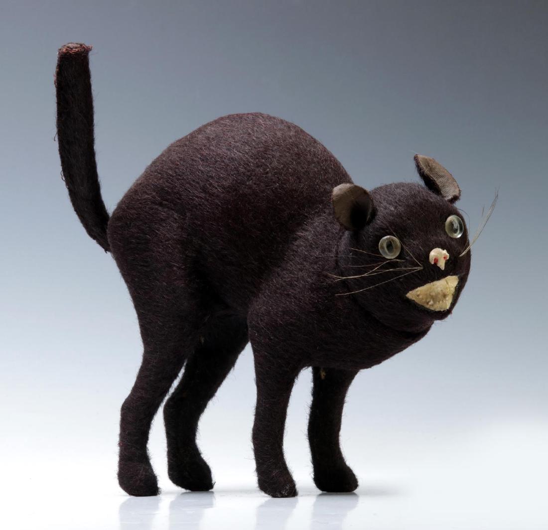 A RARE LARGE GERMAN BLACK CAT CANDY CONTAINER (1 of 10)