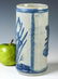 AN OLD SLEEPY EYE FLEMISH WARE CATTAILS VASE - 4