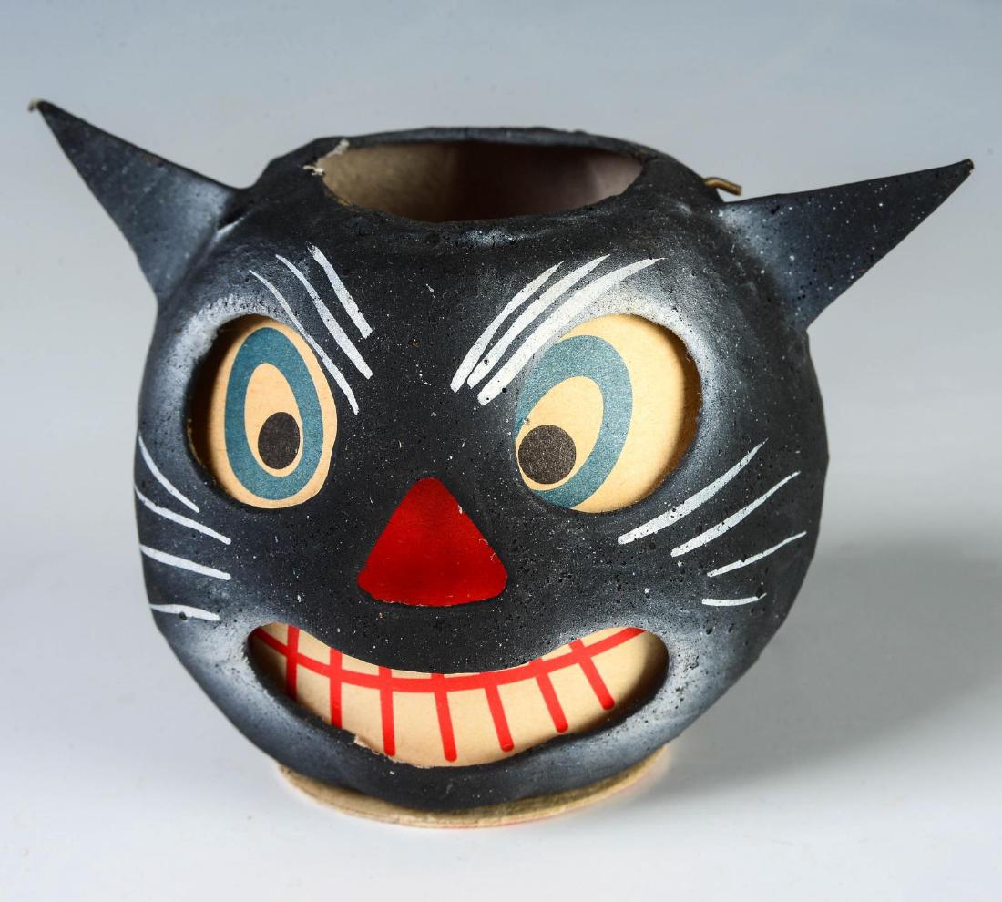 A GERMAN PRESSED PAPER BLACK CAT LANTERN (1 of 9)