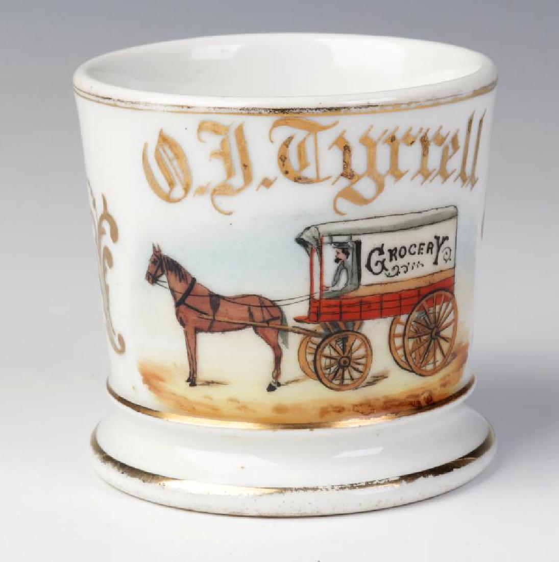 A HORSE DRAWN GROCERY OCCUPATIONAL SHAVING MUG (1 of 8)