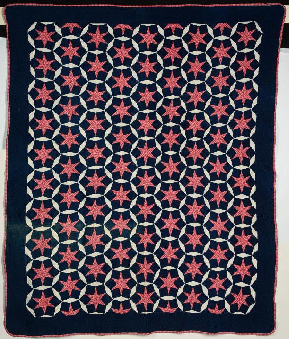 A RED, WHITE AND BLUE STARS QUILT (1 of 8)