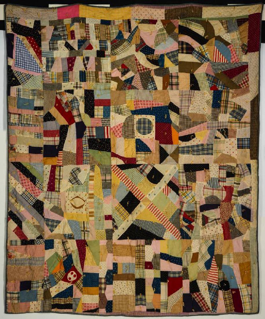 A MID-20TH CENTURY CRAZY QUILT (1 of 7)