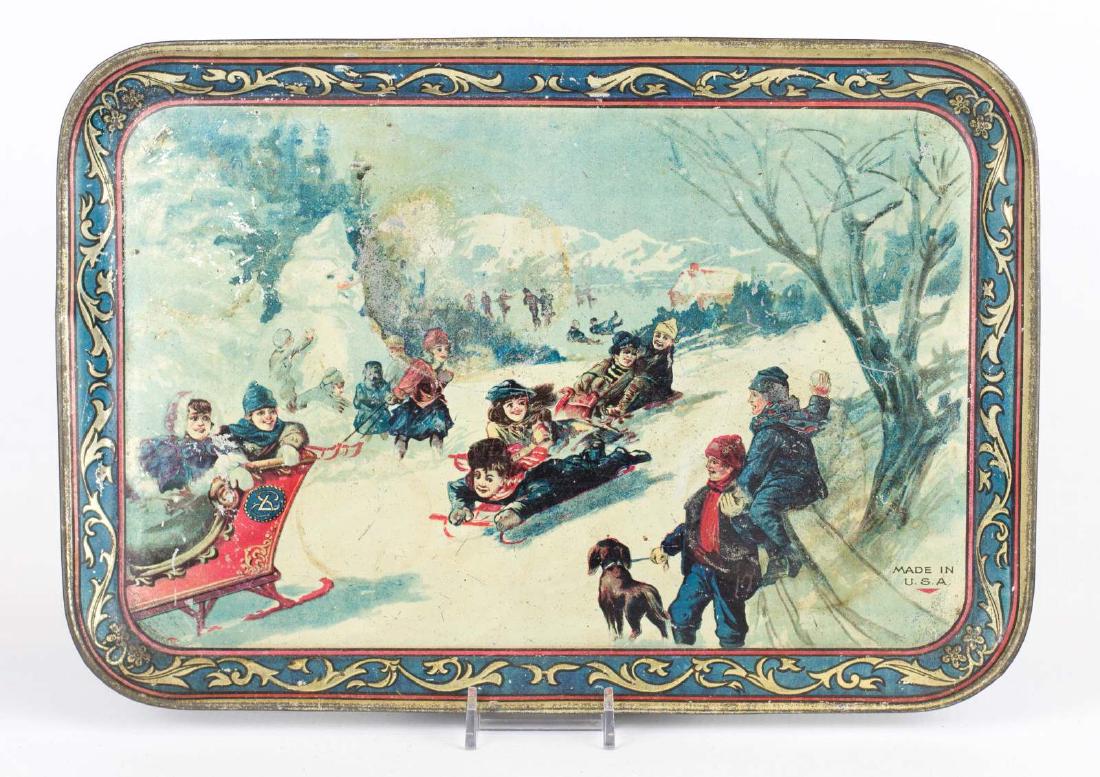 AN ANTIQUE LEO SCHLESINGER TIN LITHO CHILD'S TRAY (1 of 2)