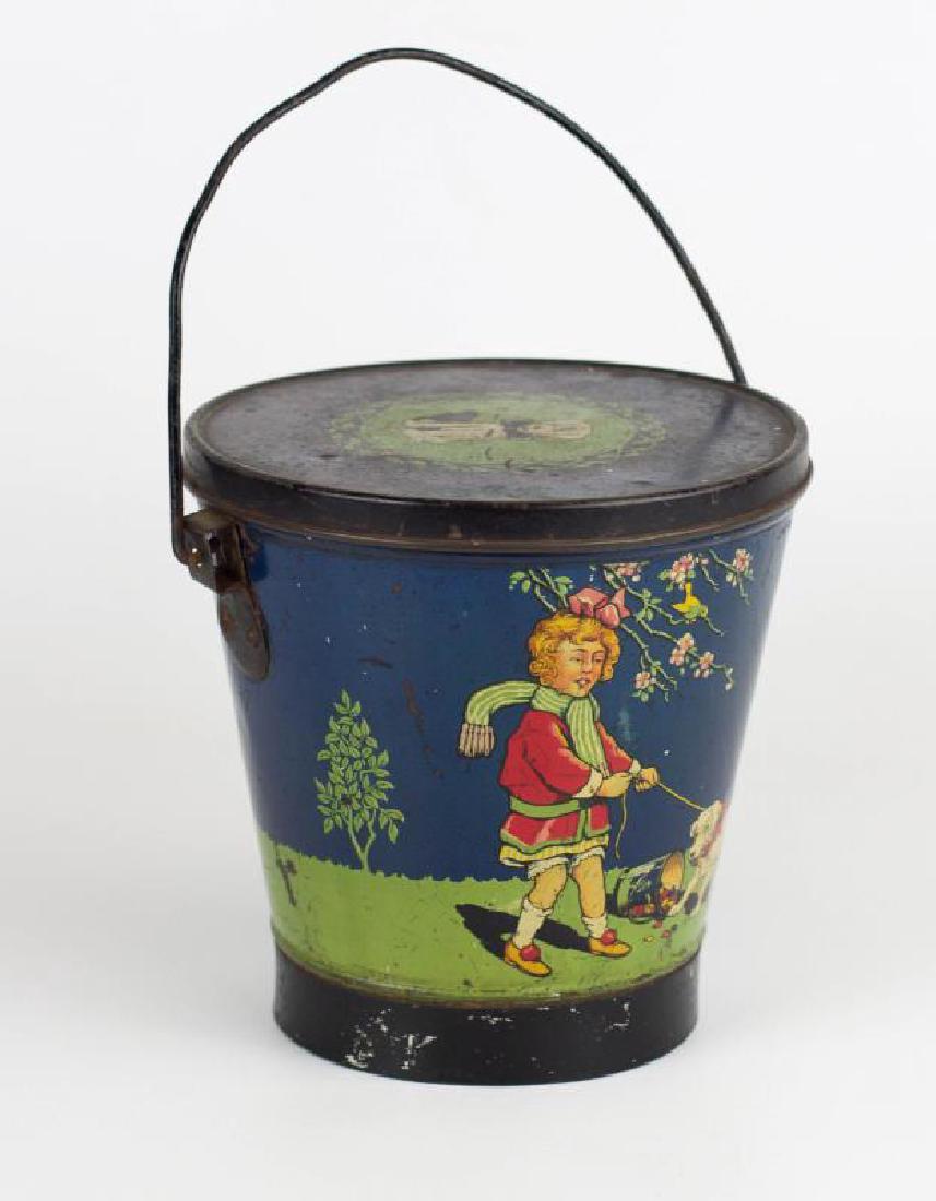 A TURNWRIGHT'S TOFFEE TIN LITHO CANDY PAIL (1 of 9)