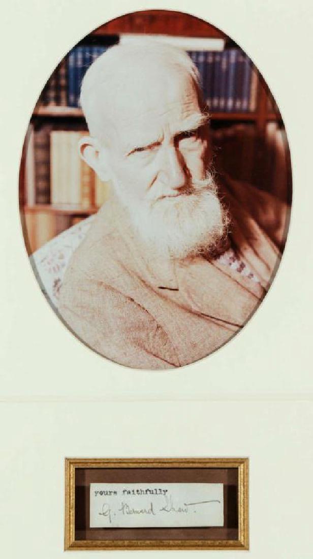 GEORGE BENARD SHAW AUTOGRAPH AND PHOTOGRAPH (1 of 6)