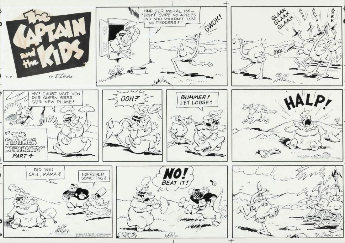 RUDOLPH DIRKS 'CAPT AND THE KIDS' ORIGINAL COMIC STRIP (1 of 9)
