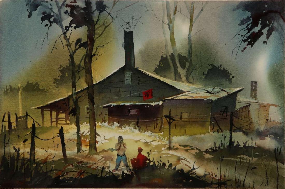 REYNOLD WEIDENAAR (1918-1985) WATERCOLOR (1 of 9)