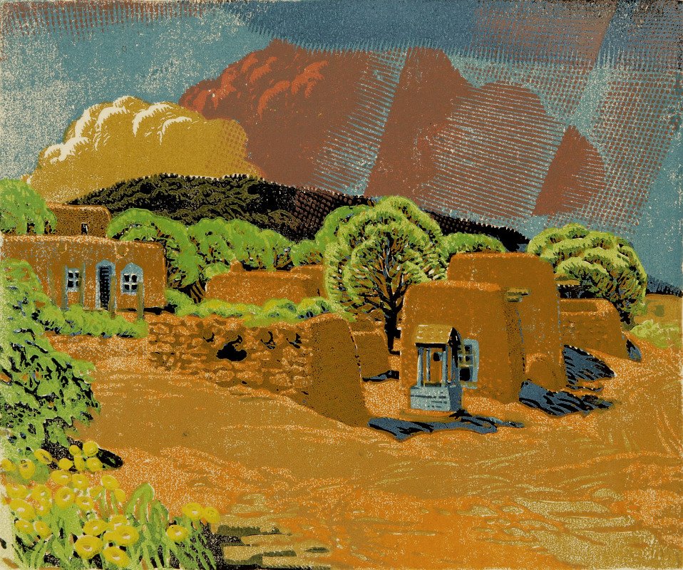 GUSTAVE BAUMANN (1881-1971) SIGNED COLOR WOODBLOCK (1 of 11)