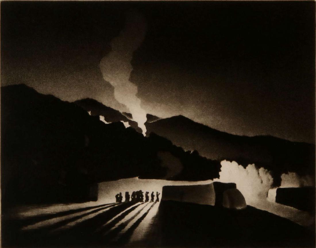 A RARE GENE KLOSS (1903-1996) SIGNED ETCHING, 1939 (1 of 11)