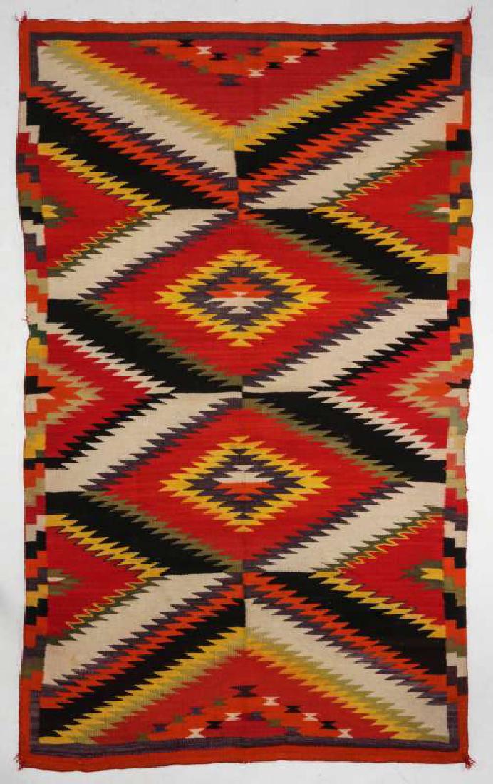 A NAVAJO GERMANTOWN EYE DAZZLER WEAVING (1 of 10)