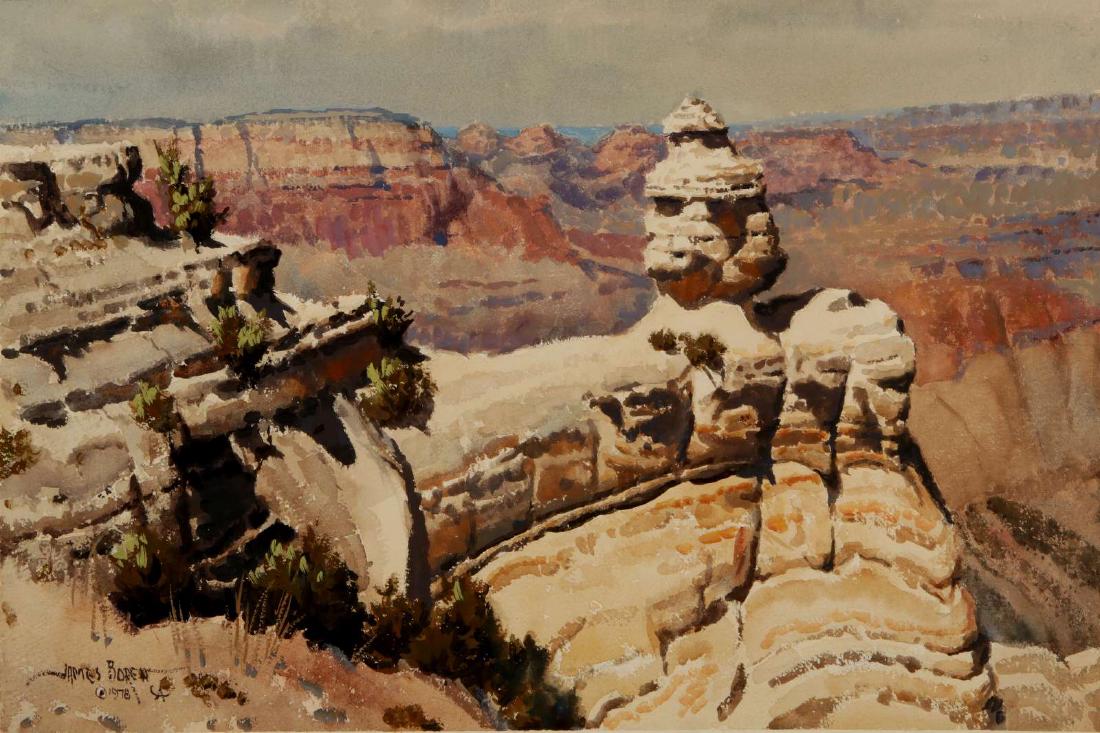 JAMES BOREN (1921-1990) GRAND CANYON WATERCOLOR (1 of 13)