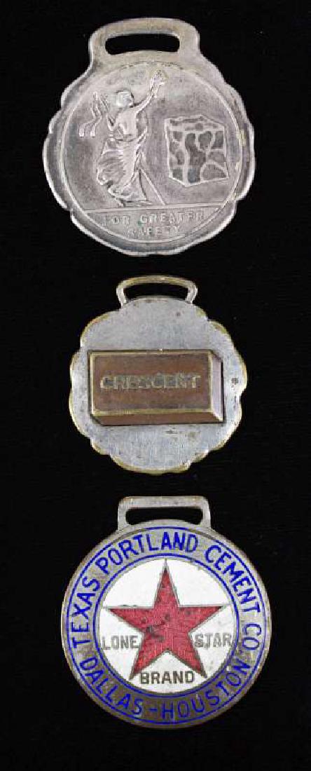 THREE ADVERTISING FOBS, FRANCE STONE, BICKFORD (1 of 2)