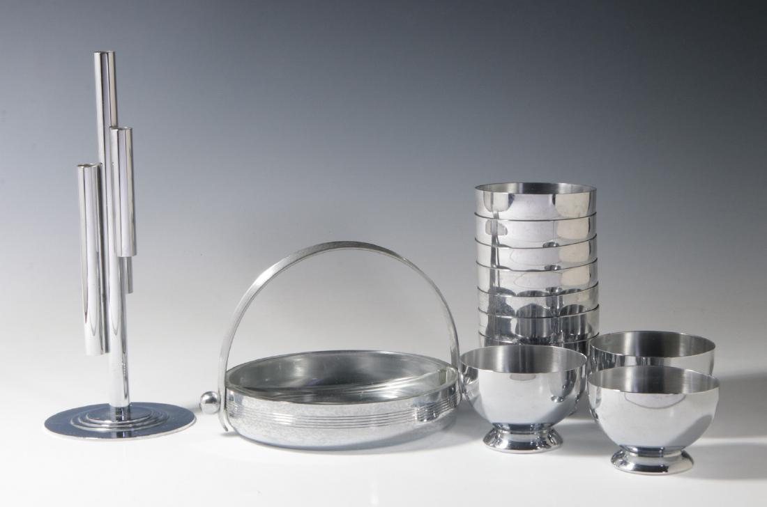 A COLLECTION OF CHASE ART DECO CHROME ITEMS (1 of 7)