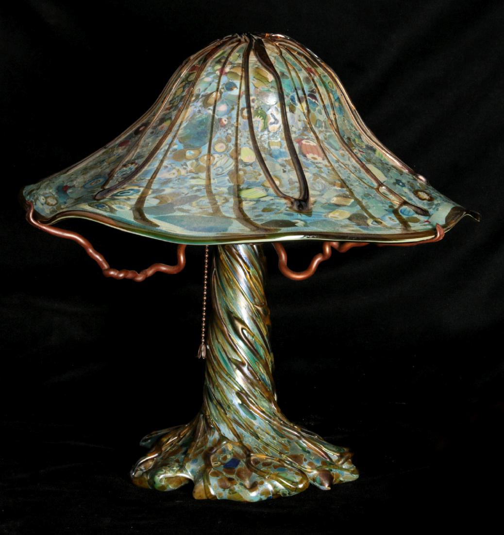 A CONTEMPORARY ART GLASS LAMP SIGNED TOM ARNOLD (1 of 13)