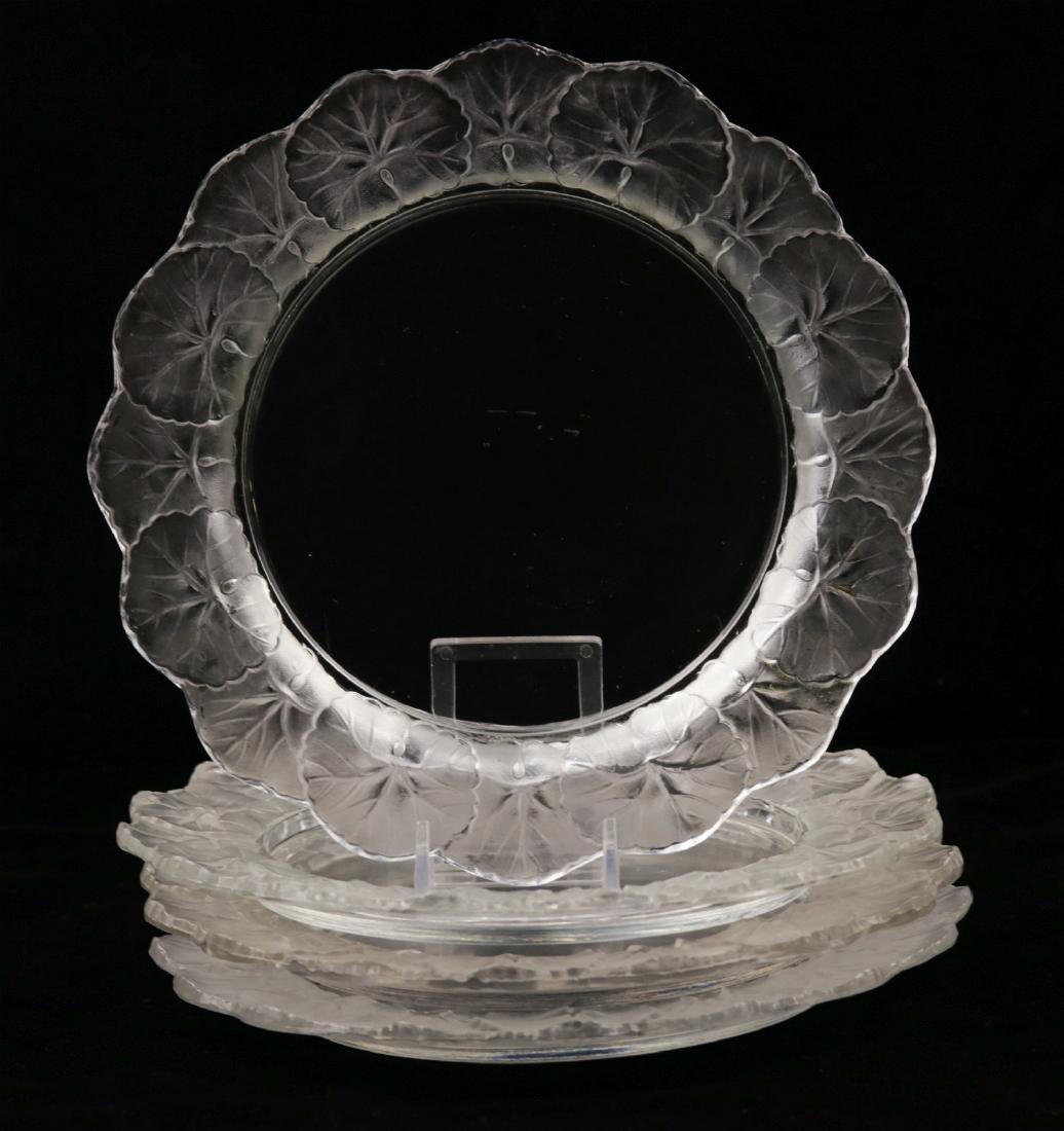 LALIQUE 'HONFLEURS' FRENCH CRYSTAL PLATES (1 of 5)