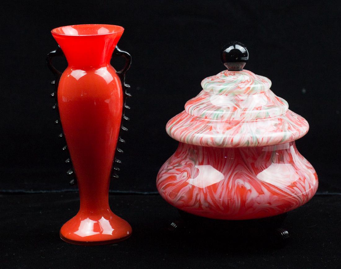 TWO CZECHOSLOVAKIAN ART GLASS OBJECTS (1 of 8)