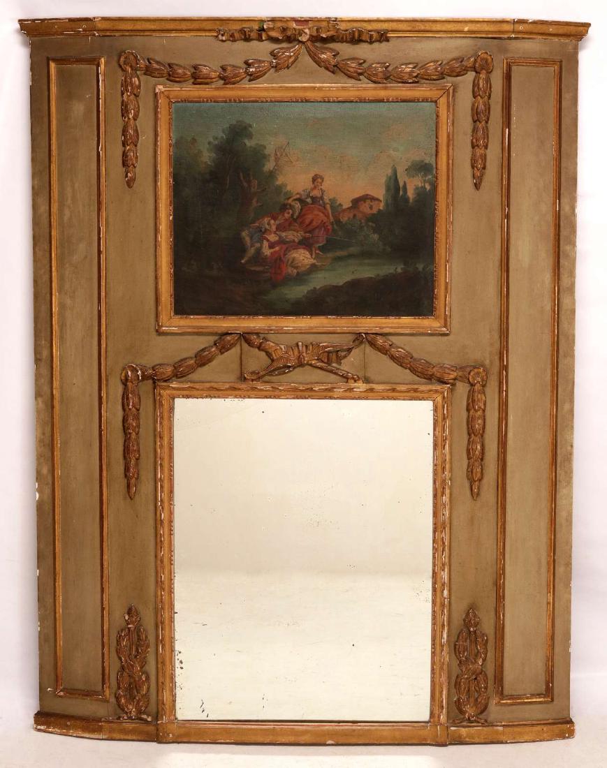AN EARLY 19TH CENTURY FRENCH TRUMEAU MIRROR (1 of 10)
