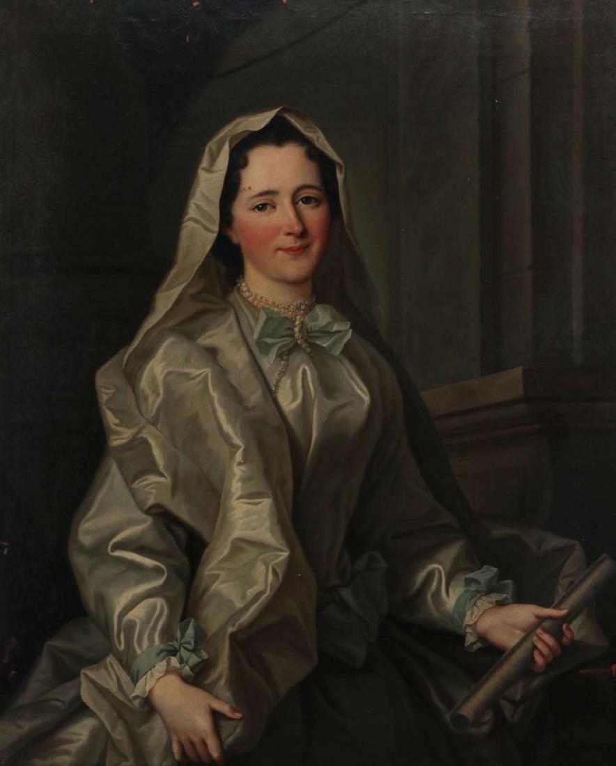 AN 18TH CENTURY PORTRAIT OF A LADY IN SATIN DRESS (1 of 10)