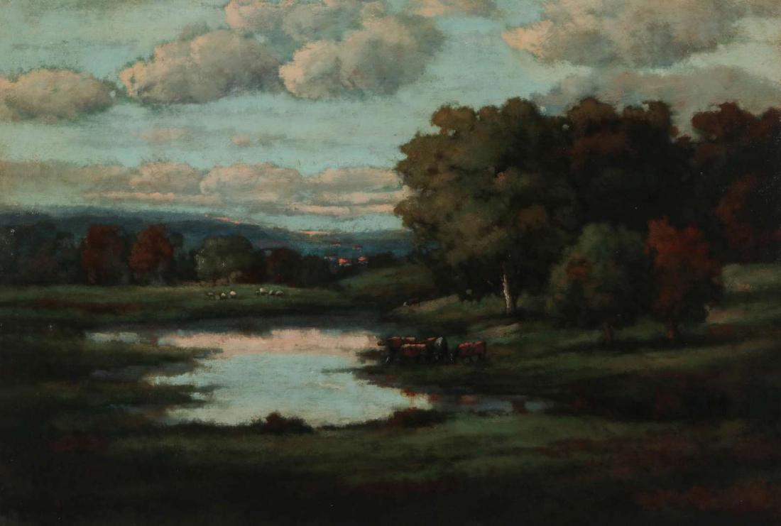 A GOOD AMERICAN SCHOOL O/C SIGNED A. WILSON (1 of 8)