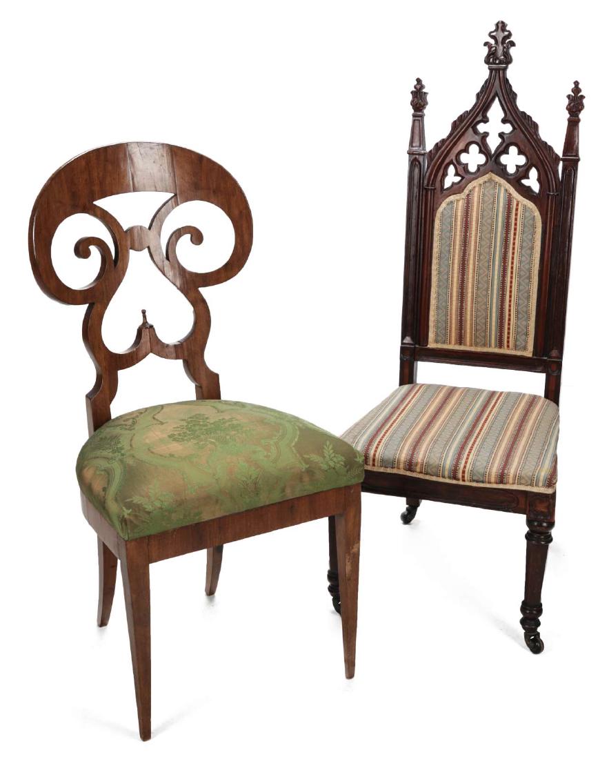 TWO MID TO LATE 19TH CENTURY SIDE CHAIRS (1 of 11)