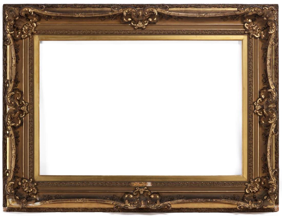 A LATE 19TH CENTURY LOUIS XV STYLE GILDED FRAME (1 of 10)