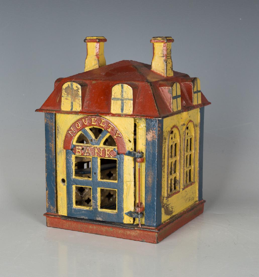 J& E STEVENS CAST IRON NOVELTY MECHANICAL BANK (1 of 10)