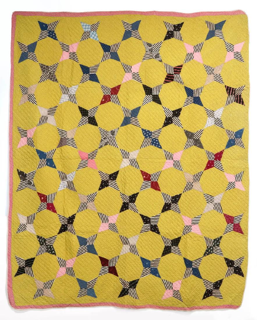 AN 'ARKANSAS SNOWFLAKE' PATTERN ANTIQUE QUILT (1 of 10)