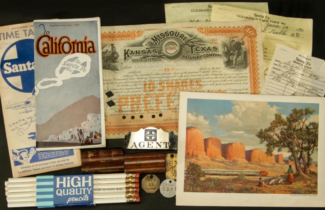 SANTA FE RAILROAD EPHEMERA AND COLLECTIBLES (1 of 10)