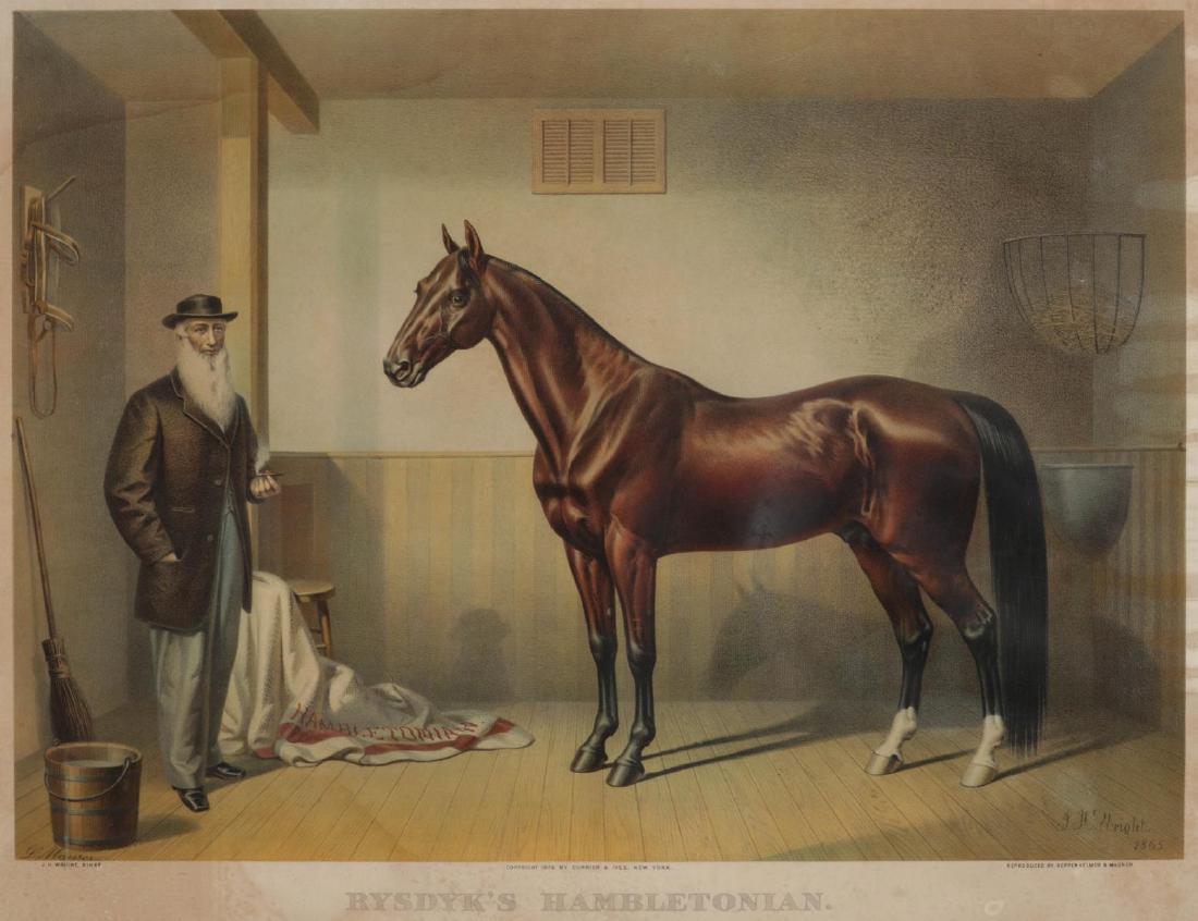 CURRIER  IVES EQUINE PORTRAIT OF HAMBLETONIAN 1876 (1 of 10)