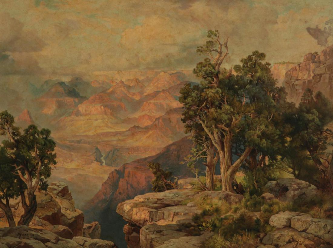 AFTER THOMAS MORAN, GRAND CANYON, CHROMOLITHOGRAPH (1 of 9)